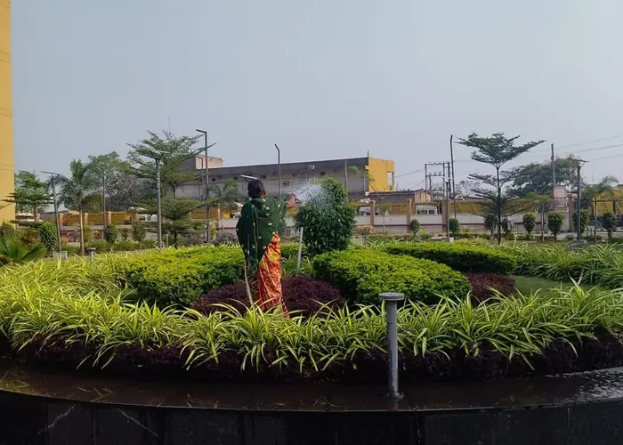 Roadside ornamental garden